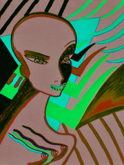 l wonder you,water colour printer girl