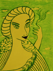 girl with bird with little girl free