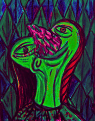 girl with ice cream nose