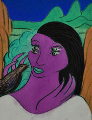 girl with bird