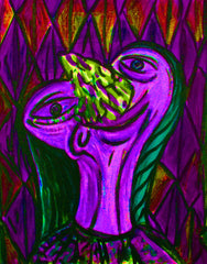 girl with ice cream nose