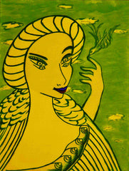 girl with bird with little girl free