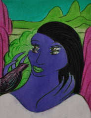 girl with bird