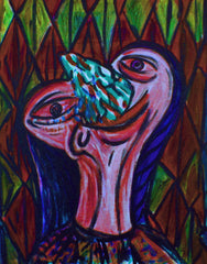 girl with ice cream nose