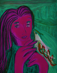 girl with bird