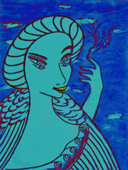 girl with bird with little girl free