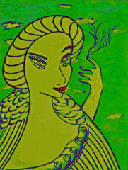 girl with bird with little girl free