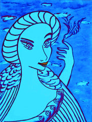 girl with bird with little girl free