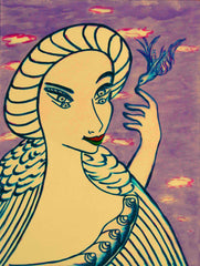 girl with bird with little girl free