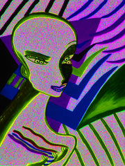 l wonder you,water colour printer girl