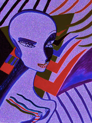 l wonder you,water colour printer girl