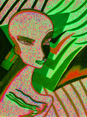 l wonder you,water colour printer girl
