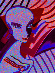 l wonder you,water colour printer girl