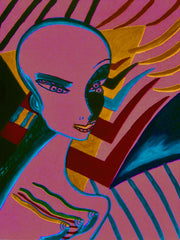 l wonder you,water colour printer girl