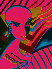l wonder you,water colour printer girl