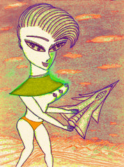 love my,come fly with me space cake girl