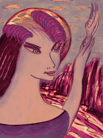 space women with bird WITH LITTLE GIRL FREE