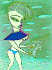 love my,come fly with me space cake girl