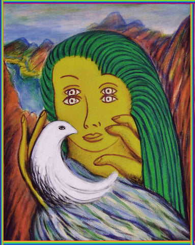 girl with bird