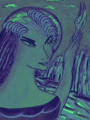 space women with bird WITH LITTLE GIRL FREE
