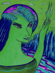 space women with bird WITH LITTLE GIRL FREE