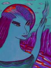 space women with bird WITH LITTLE GIRL FREE