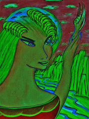 space women with bird WITH LITTLE GIRL FREE