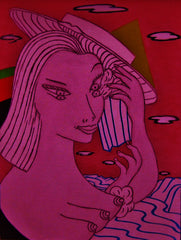 the girl with the bite in hat with little girl free