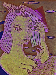 the girl with the bite in hat with little girl free
