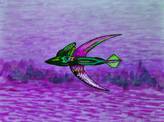 sailing away with bird