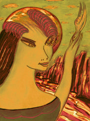 space women with bird WITH LITTLE GIRL FREE