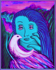 girl with bird