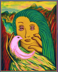 girl with bird