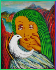 girl with bird
