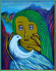 girl with bird