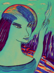 space women with bird WITH LITTLE GIRL FREE