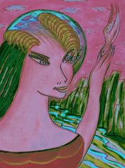 space women with bird WITH LITTLE GIRL FREE