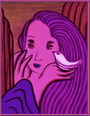girl with bird