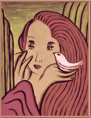 girl with bird