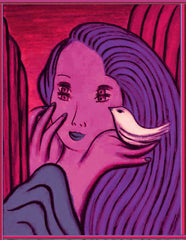 girl with bird
