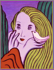 girl with bird