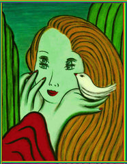 girl with bird