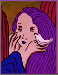 girl with bird