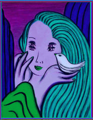 girl with bird