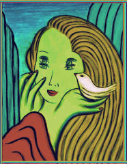 girl with bird