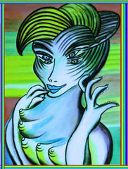 ice cream girl with  biting  fingers
