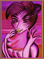 ice cream girl with  biting  fingers