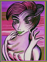 ice cream girl with  biting  fingers