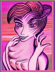 ice cream girl with  biting  fingers