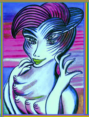 ice cream girl with  biting  fingers